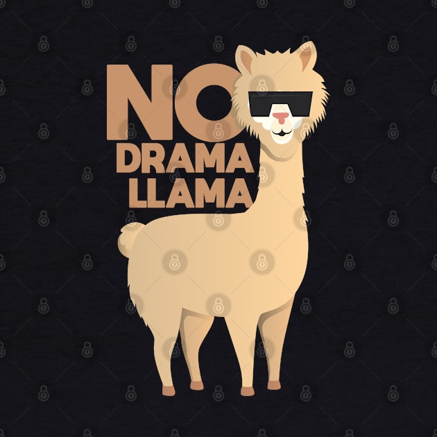 No Drama Llama - Hilarious Vector Illustration Of a Cool Llama by WaltTheAdobeGuy